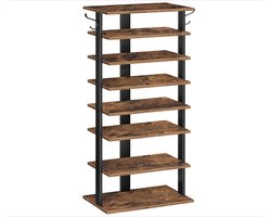 Shoe Rack Plastic / schoenenrek \ Office Shelf Open Shelves - Bookcase, Bookshelf, Standing Shelf, Easy Mounting for Living Room Bedroom Kitchen 50 x 28 x 113 cm