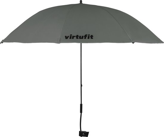 VirtuFit Universele Stoelparasol - Grijs - 105 x 105 x 90 cm - 360 Graden Draaibaar - Optimale Zonbescherming - Bestand tegen Wind en Regen - Parasol - Parasol met Klem - Parasol voor Stoel