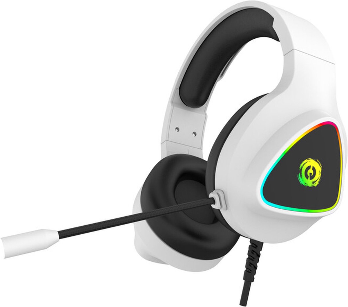 Canyon Shadder GH-6 Gaming Headset - 50mm Drivers - Comfortabel Ontwerp - RGB-verlichting - USB - 3.5mm - Wit