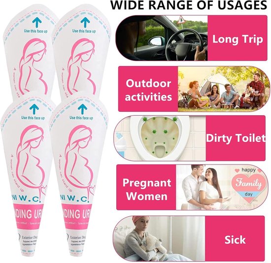 Tragbare Urinella für Frauen, 3er Set Liberpee Pinkelhilfe für Frauen