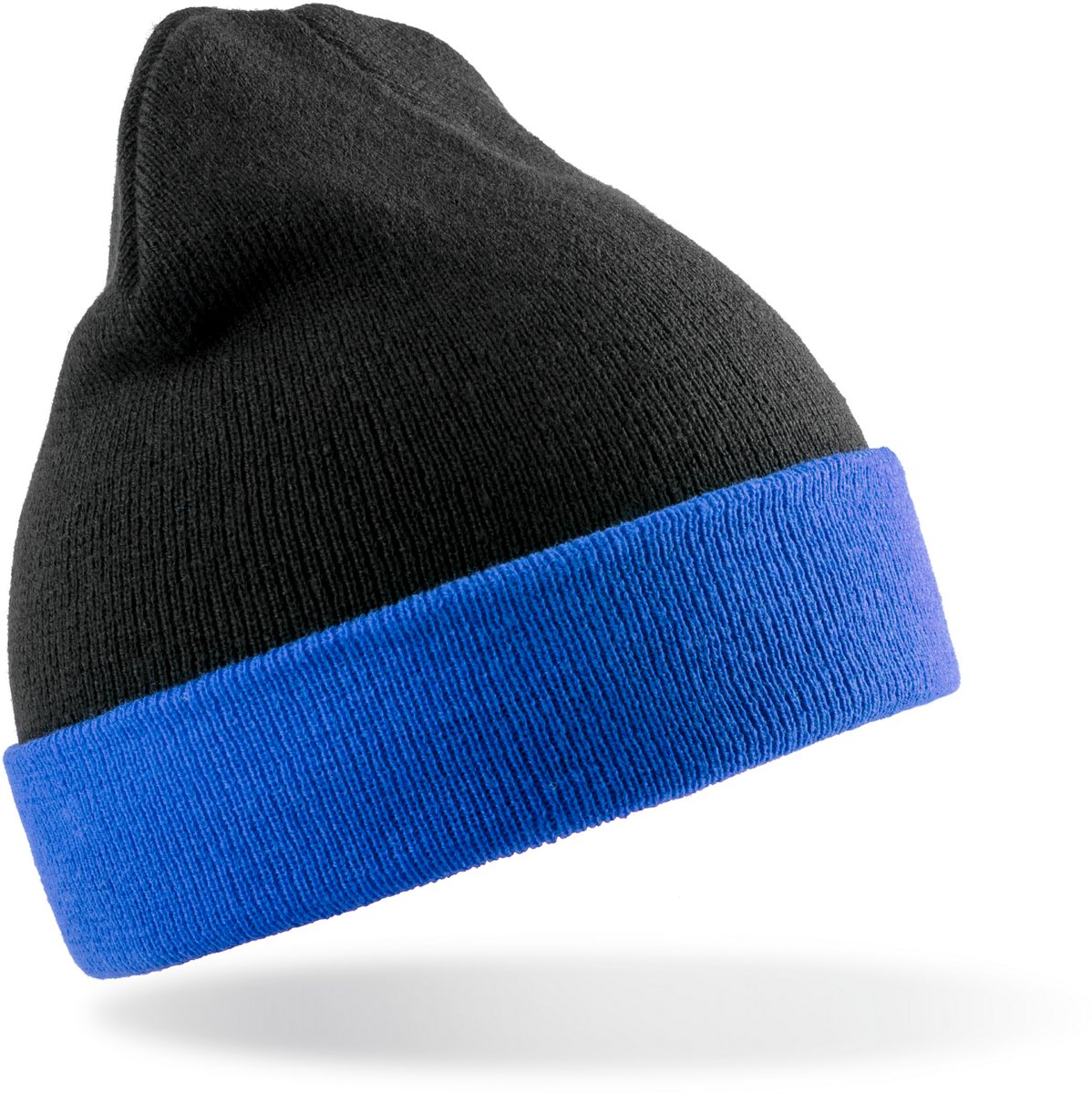 Result Recycled Black Compass Beanie RT930 - Black/Royal - One size