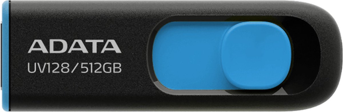 ADATA UV128 USB flash drive 512 GB USB Type-A 3.2 Gen 1 (3.1 Gen 1) Zwart, Blauw