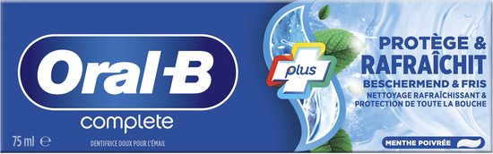 Oral-B Complete Plus: Beschermt & verfrist. Met munten en water. "Menthe Poivrée".