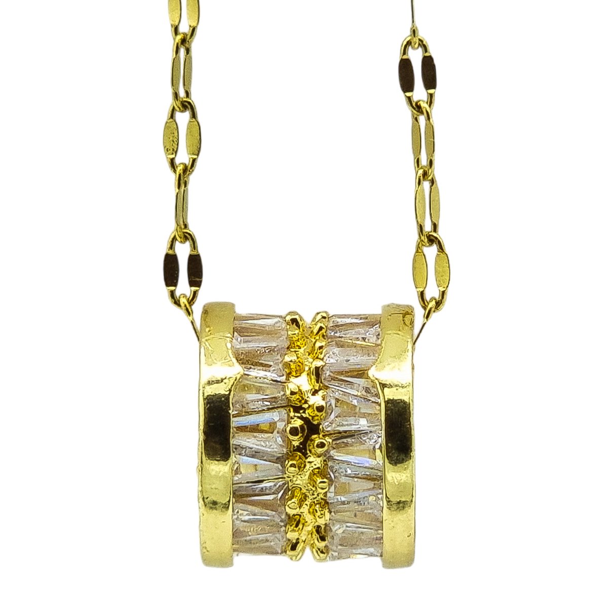 Dames collier met hanger - Premium gold-plated staal - Goudkleurig