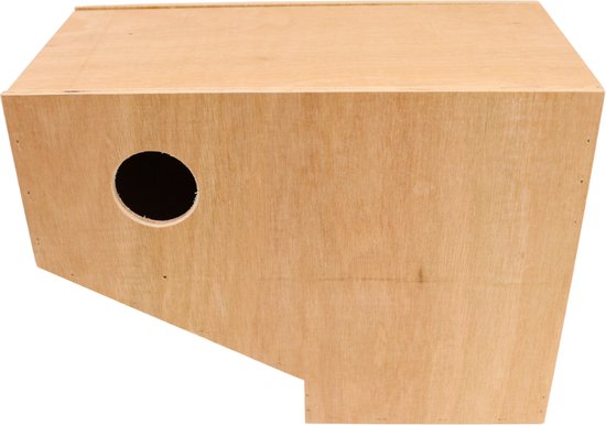 Lori broedblok | schuinbroedblok hout | nestkast Lori | schuinen nestkasten | Broedblokken voor parkieten rechts
