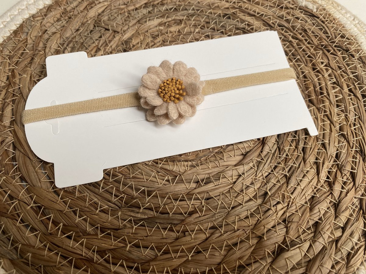 Baby haarband Fleur - Baby haaraccessoires - Baby meisjes haarbandjes - Newborn haarbandjes -Baby Haarbandje - Kinderhaarband - babykleding - baby haarband - baby meisje - meisjes - baby kleding - hoofdband baby - haarband
