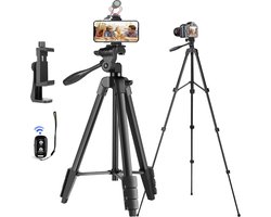 57-inch mobiele telefoon statief – video-opname stand mount met afstandsbediening sluiter – smartphone DSLR camera GoPro live streaming – belasting van 7 selfie stick voor mobiele telefoon