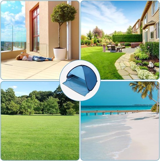 Mini Tente Plage Protection Visage - Abri Soleil Portable 70x50cm | Poche Téléphone UV
