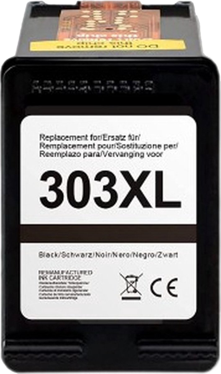 Inktcartridge Zwart Geschikt voor HP 303 / 303XL | Geschikt voor ENVY Photo 6220 - 6222 - 6230 - 6230 - 6232 - 6552 - 6255 - 6258 - 7120 - 7130 - 7132 - 7134 - 7155 - 7158 - 7164 - 7820 - 7822 - 7830 - 7855 - 7858 - 7864