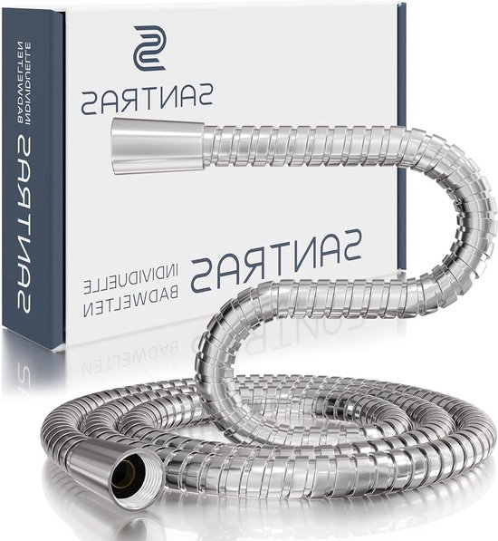 Metalen doucheslang DELUXE 300 m lang met waterbespaarder
