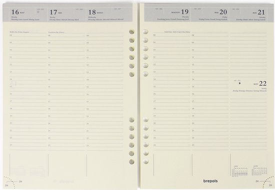 Brepols agendavulling 2025 - Brefax 7 - Vulling - Weekoverzicht - 1w/2p