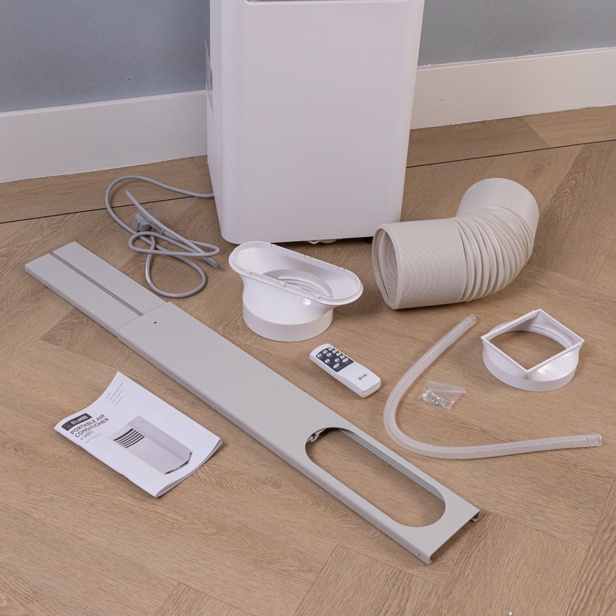 Mobiele airco BluMill 7000 BTU met wifi, ontvochtiger, wieltjes, raamafdichting, voor kamers tot 20m² - Afbeelding 5