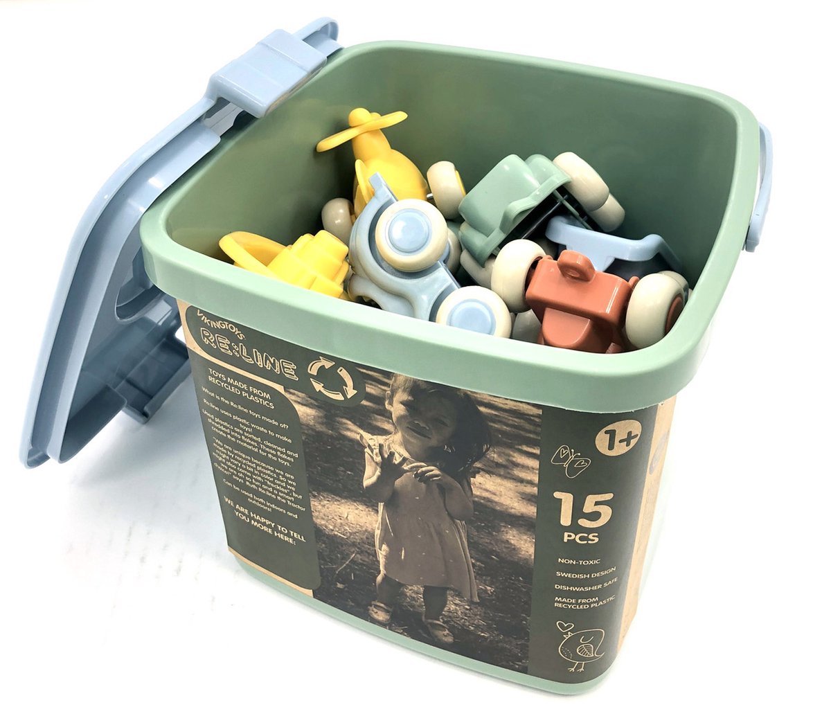 Viking Toys - RE:LINE - Emmer met 15 voertuigen