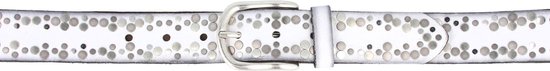 Vanzetti Cuir Ceinture Belt 35MM W85 White Blanc
