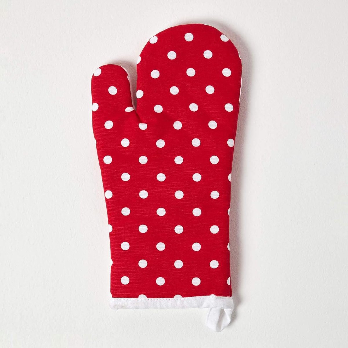 Homescapes Ofenhandschuh rot Polka Dots