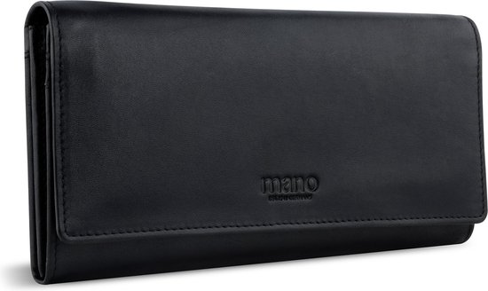 mano Cuir Porte-monnaie Don Andrea RFID Lady Wallet Black Noir