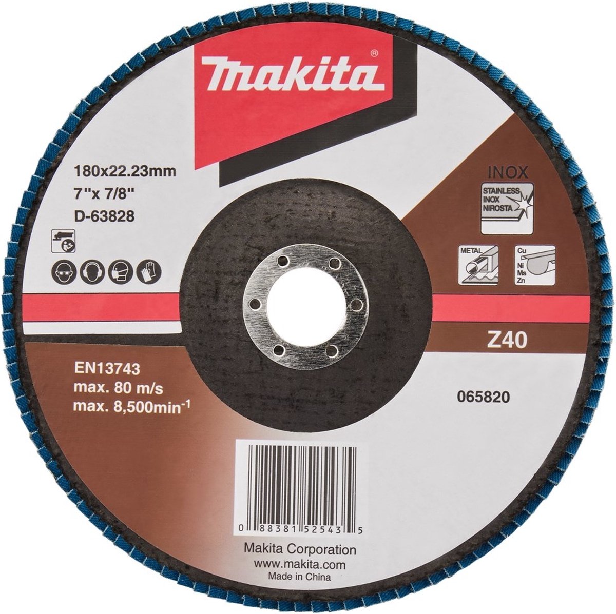 Makita D-63828-10 Lamellenschuurschijf Z40 | 180mm | 10 stuks