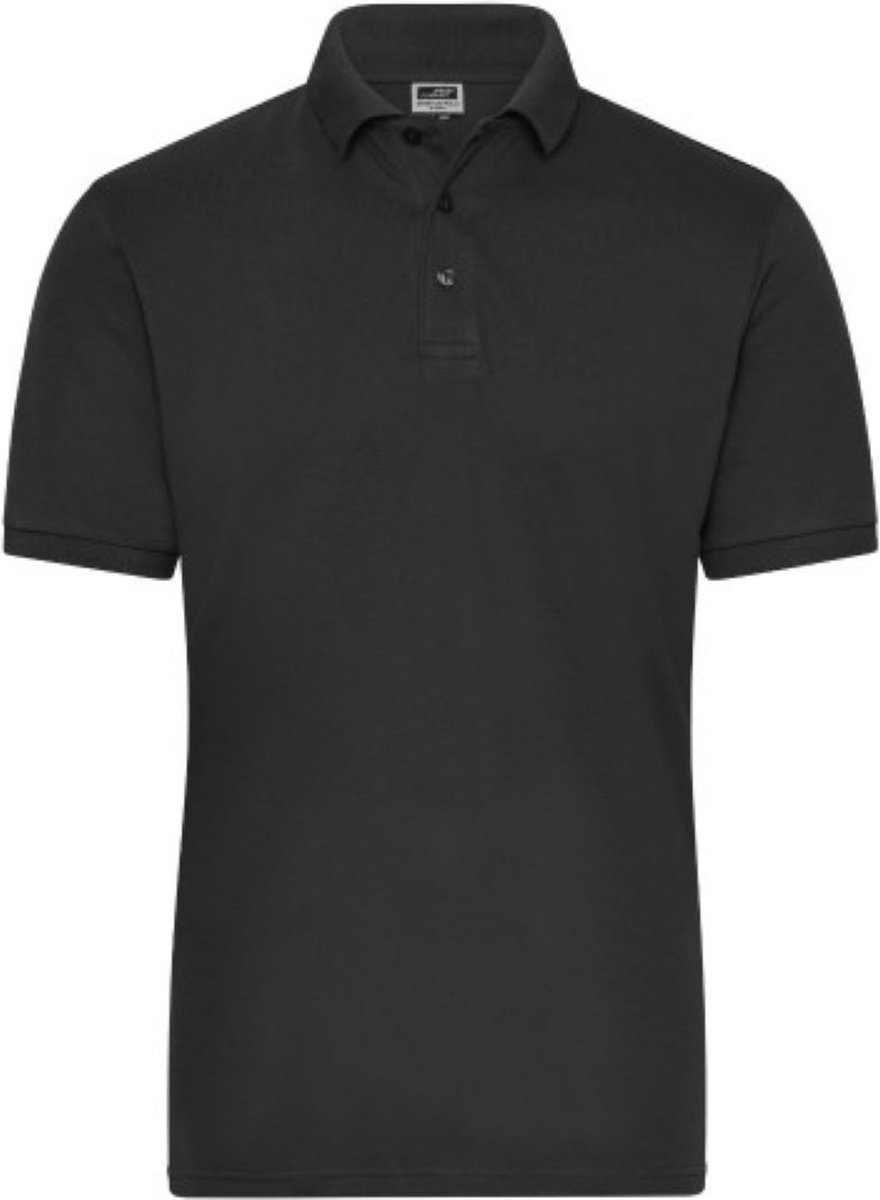 James & Nicholson - Heren Stretch Polo BIO - JN1806 - zwart - maat M.