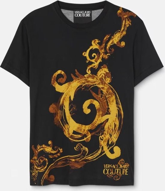 Foto: Versace jeans couture t shirt watercolour couture black gold