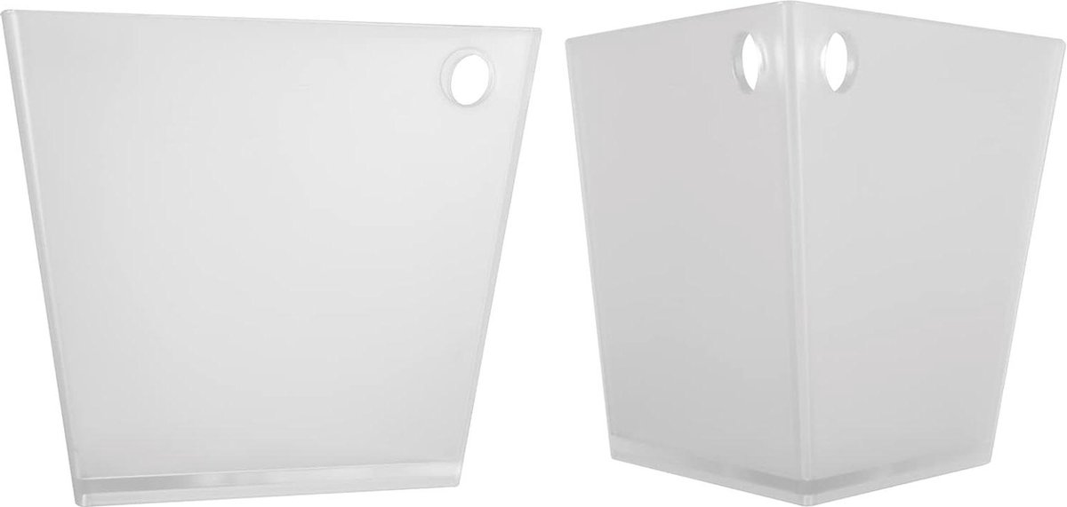 Goedkoopste Transparant Frost Acryl Trio Emmer - Praktisch en Stijlvol