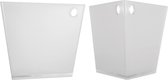 Transparant Frost Acryl Trio Emmer - Praktisch en Stijlvol