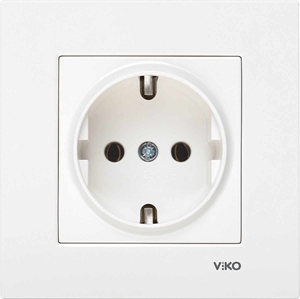 Panasonic Viko-Stopcontact-Wcd-Wit-Ranaarde-Compleet-Karre Serie