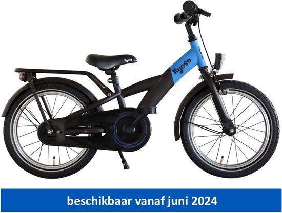 Kinderfiets 16" Kyoso X-Rider met remnaaf - zwart/blauw van Merkloos — afbeelding 4