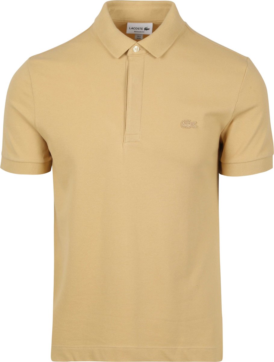 Lacoste Poloshirt Paris Pique Slim-fit Heren Poloshirt Beige