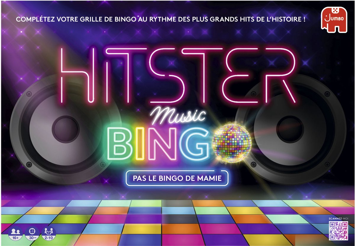 Jumbo - Hitster Bingo (FR) - Franstalig Partyspel - Franse editie - Actiespel — cadeau in Partyspellen - foto 3
