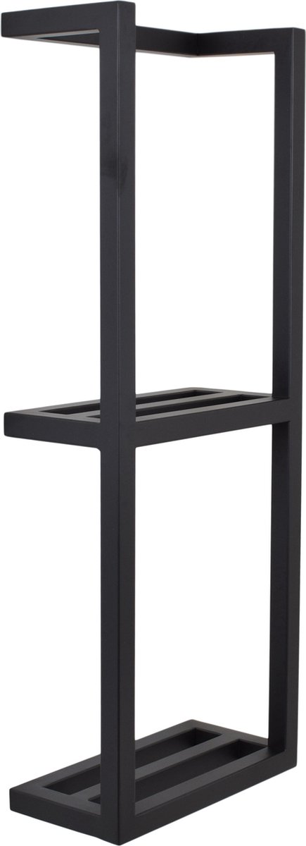 LOFT42 Pim Wandhanddoekenhouder 2 laags - Zwart - Metaal