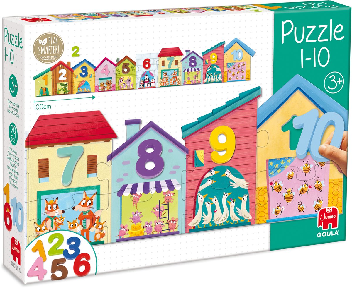 Jumbo - Goula - Telpuzzel 1-10 - Kinderpuzzel