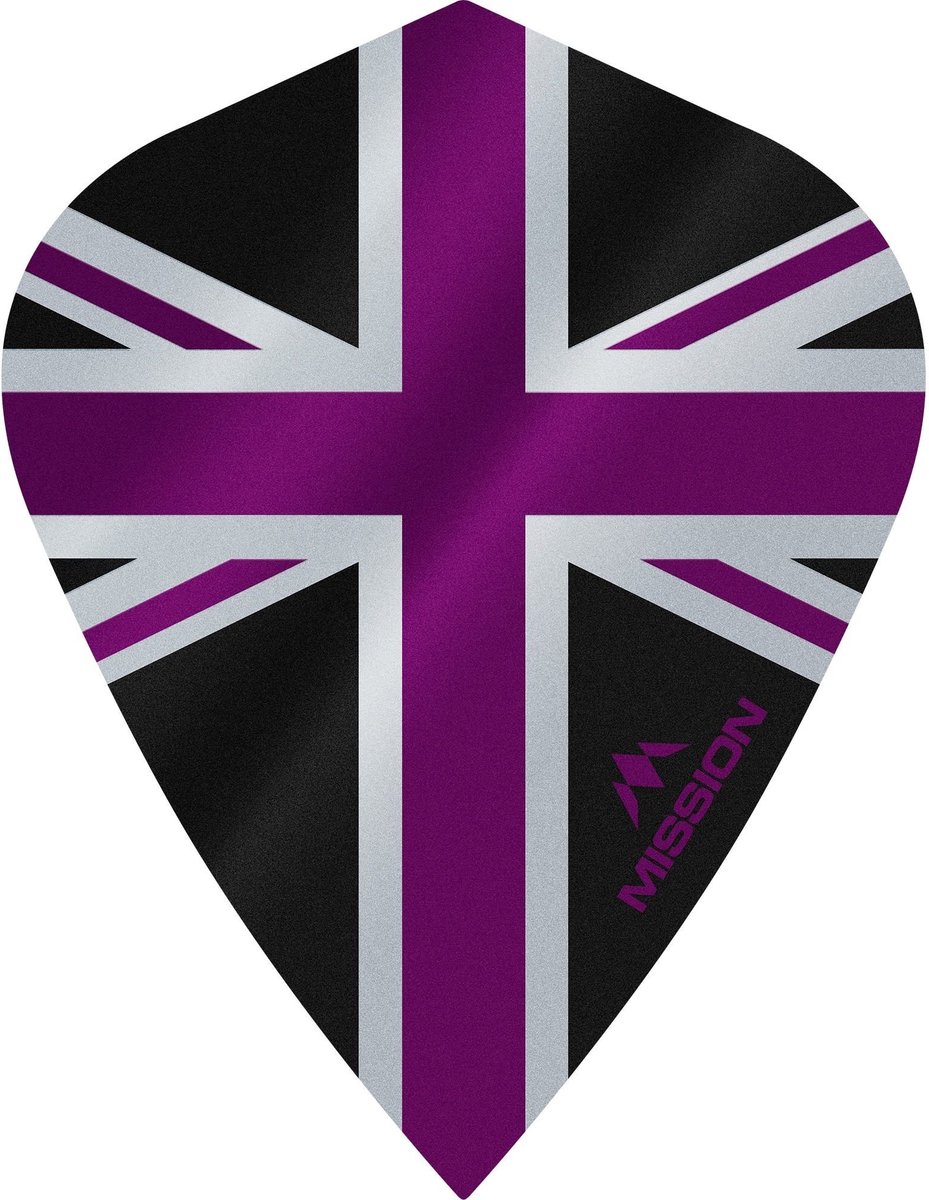 Mission Alliance 100 Black & Purple Kite - Dart Flights