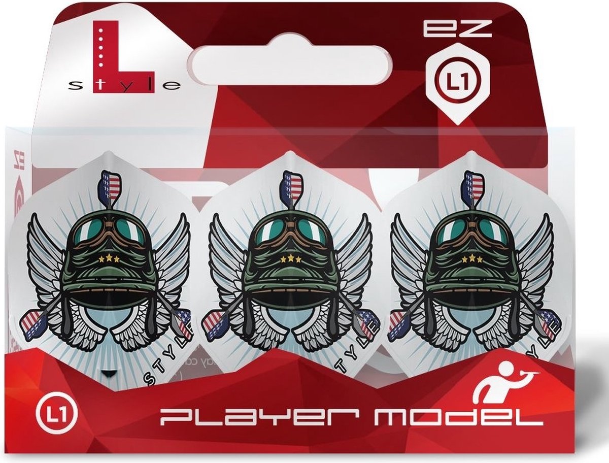 L-Style Champagne Flight EZ L1 Leonard Gates V3 White - Dart Flights