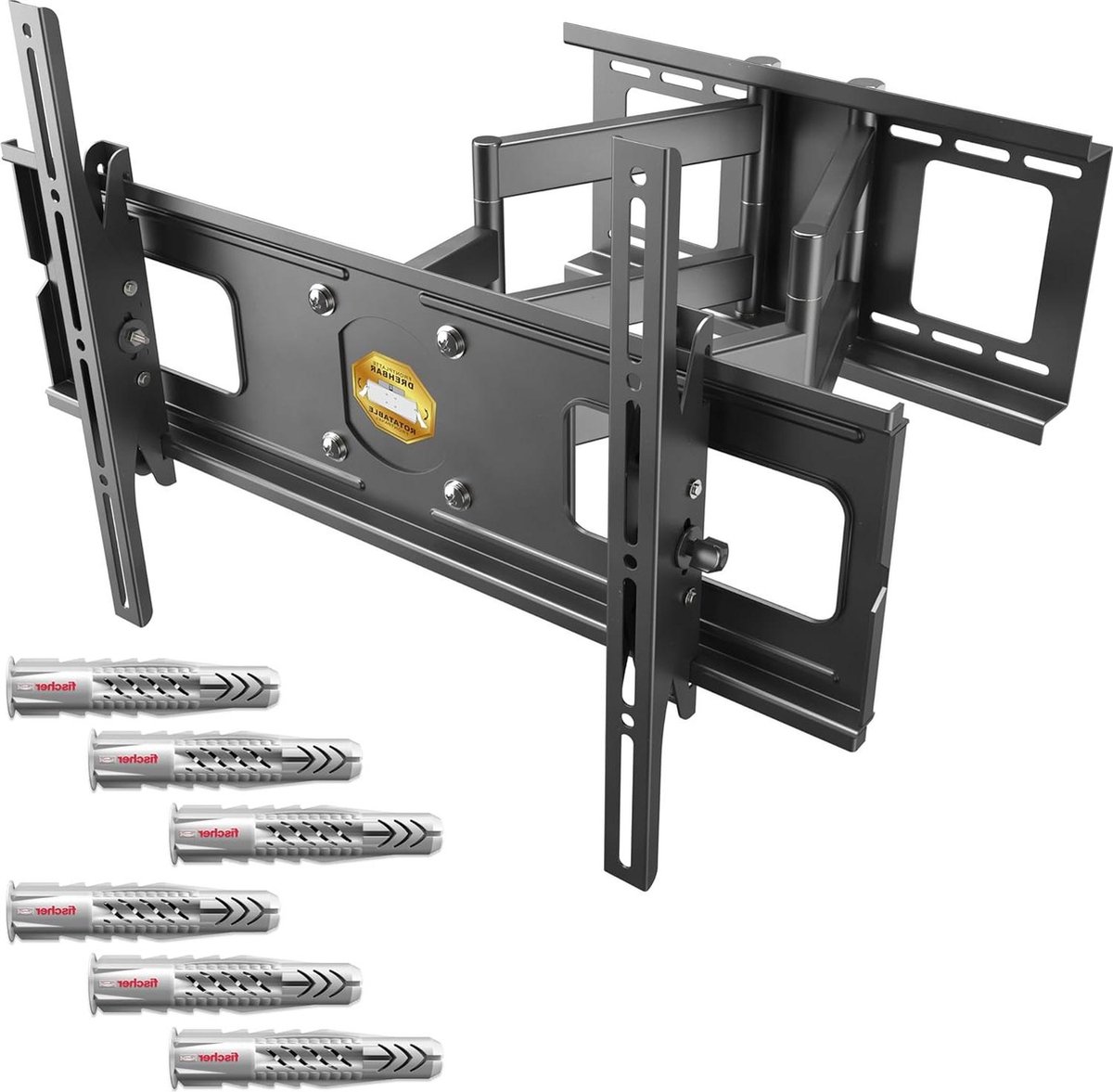 TV Muur-Beugel Draaibaar en Kantelbaar 40-75 Inch (102-191 cm) - VESA 300x200-600x400 - Zeer Belastbaar - TV-Houder voor LED LCD Schermen Tv beugel draaibaar