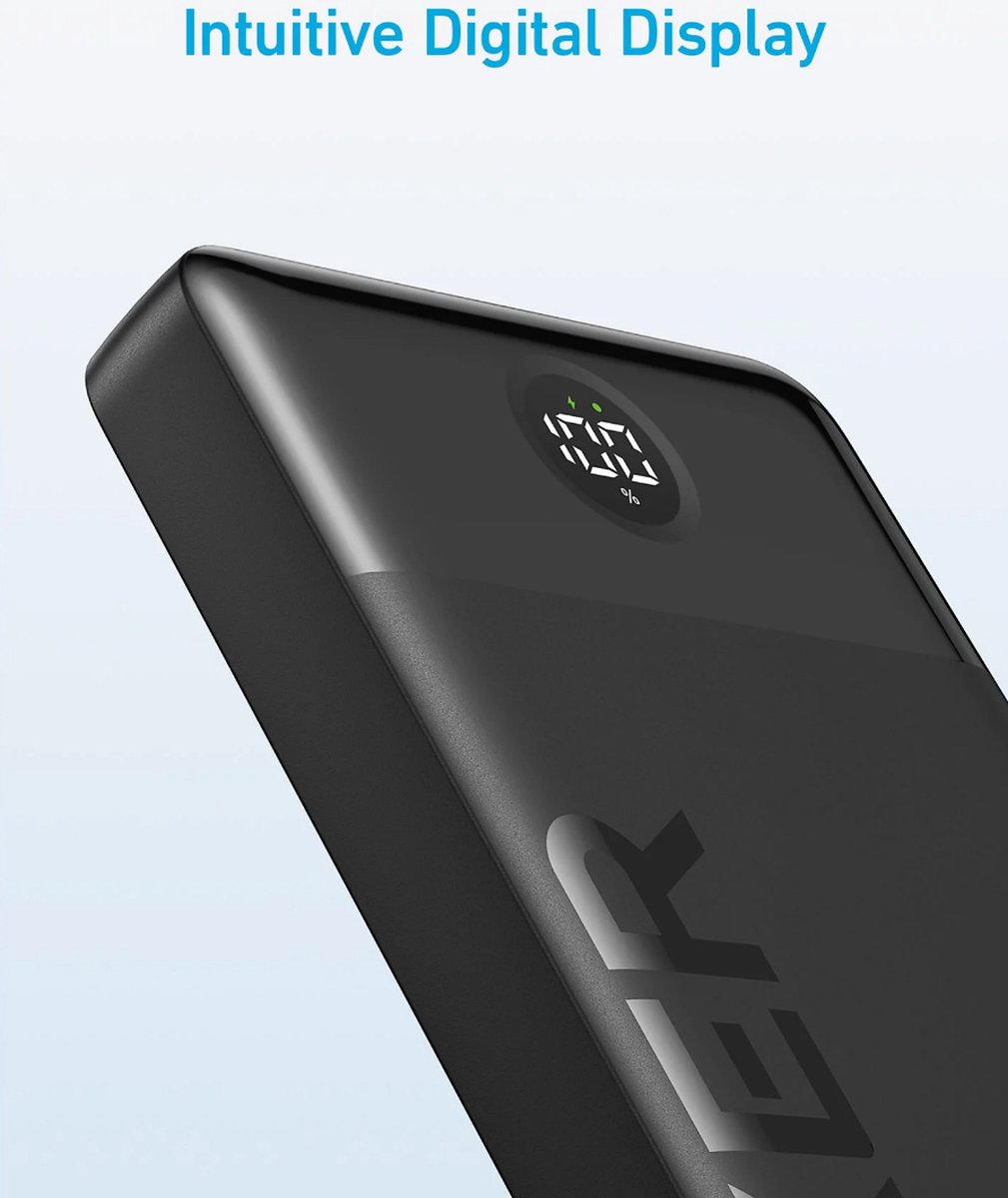 2-pack Powerbank 20.000 mAh met Display - Zwart - 15W - afbeelding 2