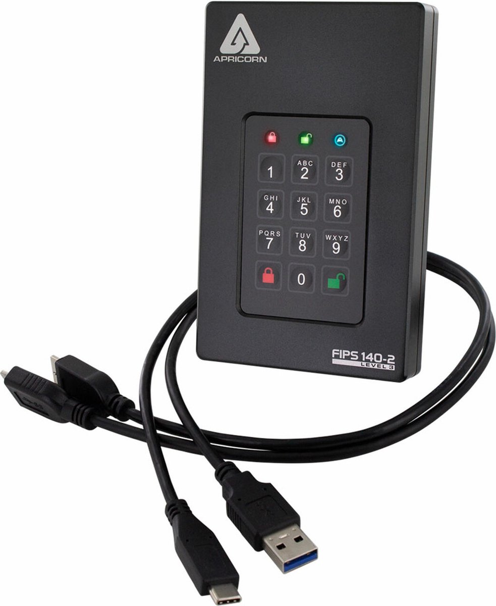 Apricorn Aegis Fortress FIPS Level 3 - Externe HDD - 1TB
