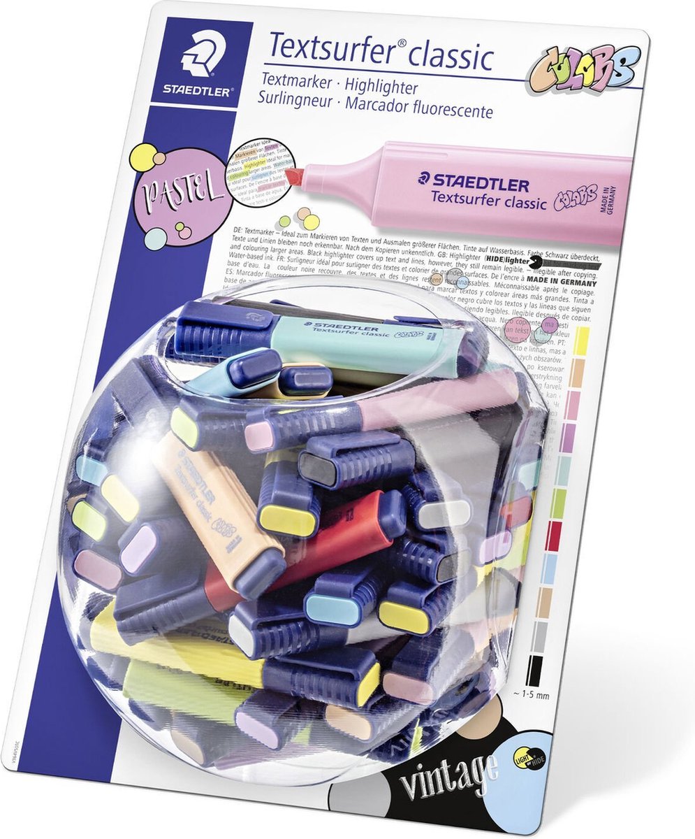 Staedtler Textsurfer Pastel Markeerpennen - 100 Stuks