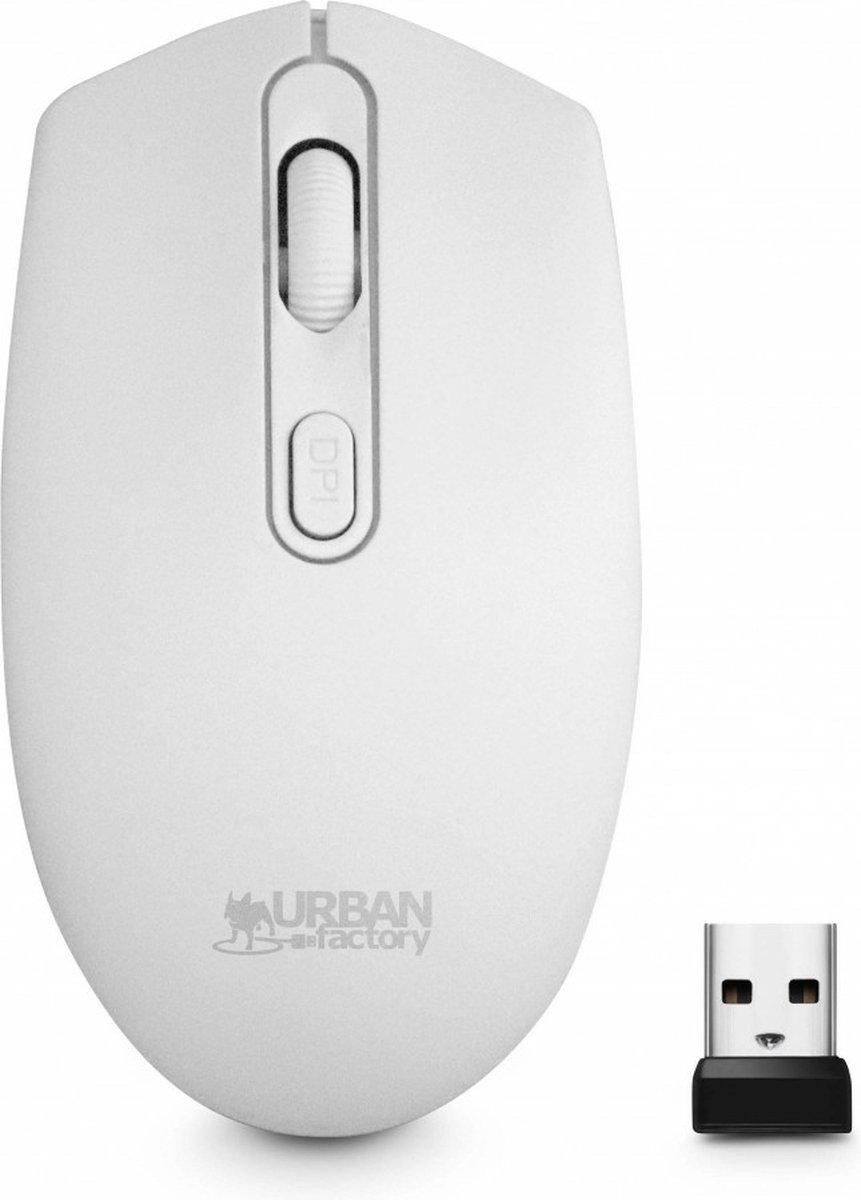 Urban Factory FREE muis Thuis Ambidextrous RF Draadloos Optisch 1600 DPI