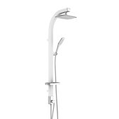 Bol.com SCHÜTTE Madagaskar Douchesysteem - Regendouche - lengte 123 cm - Wit & Chroom aanbieding
