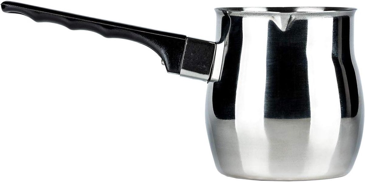 Turkse koffiepot met handgreep van 18 10 roestvrij staal 170 ml hoogwaardige kwaliteit eenvoudig te gebruiken
