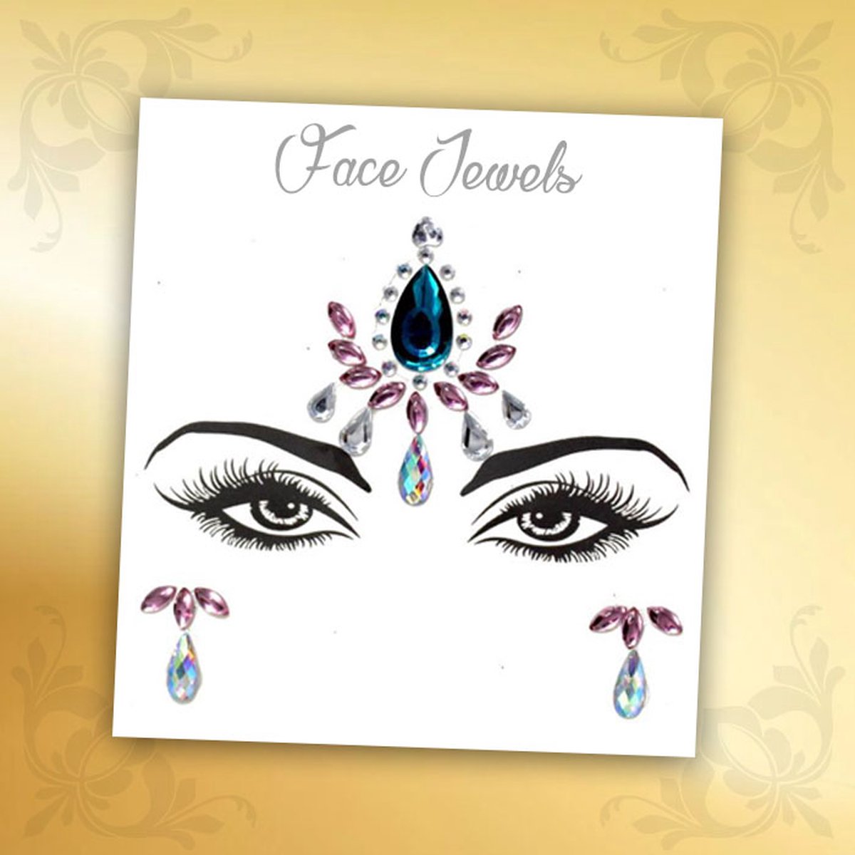 Glitter Face Jewels Diamant - Festival Zilver Glitters - Steentjes Strass met Plaklaag - Plak Diamantjes voor Lichaam en Gezicht - Rhinestone Diamonds Gems Euphoria - Versiering Make-up