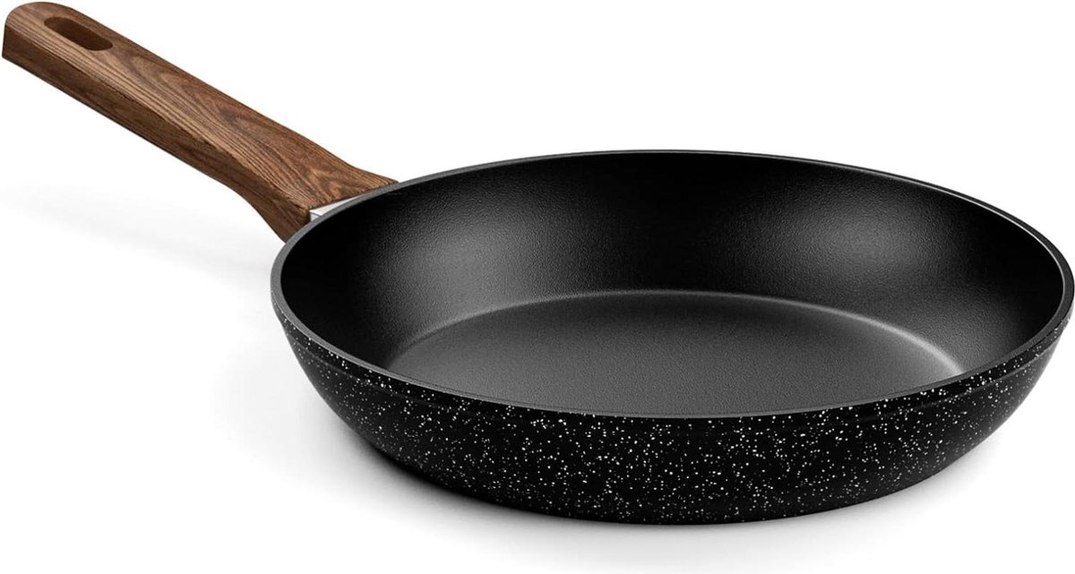 24 cm Antiaanbak Braadpan Inductie Graniet Zwart