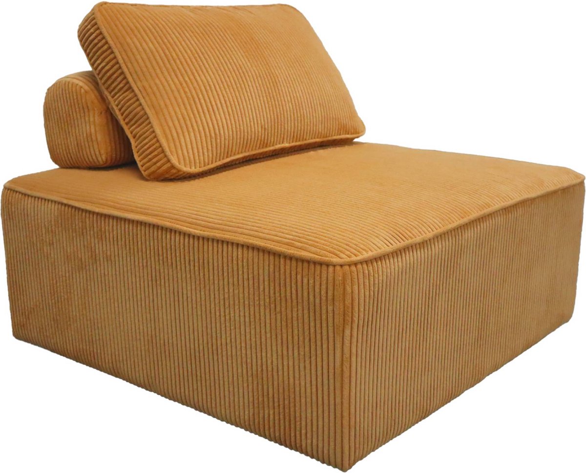 sweeek - Fauteuil corduroy 1 zitplaats l 90 x b 90 x h 78cm - lao