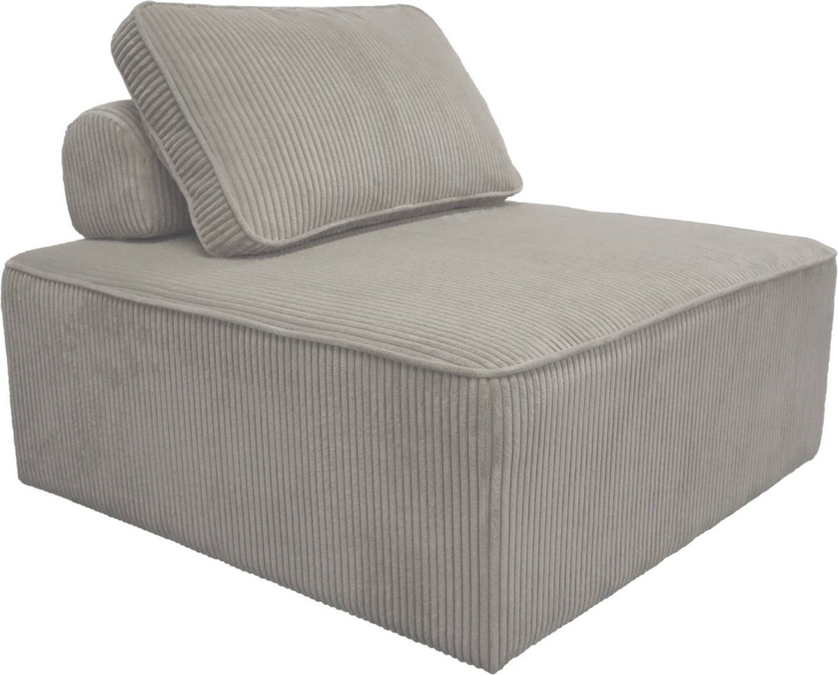 sweeek - Fauteuil corduroy 1 zitplaats l 90 x b 90 x h 78cm - lao
