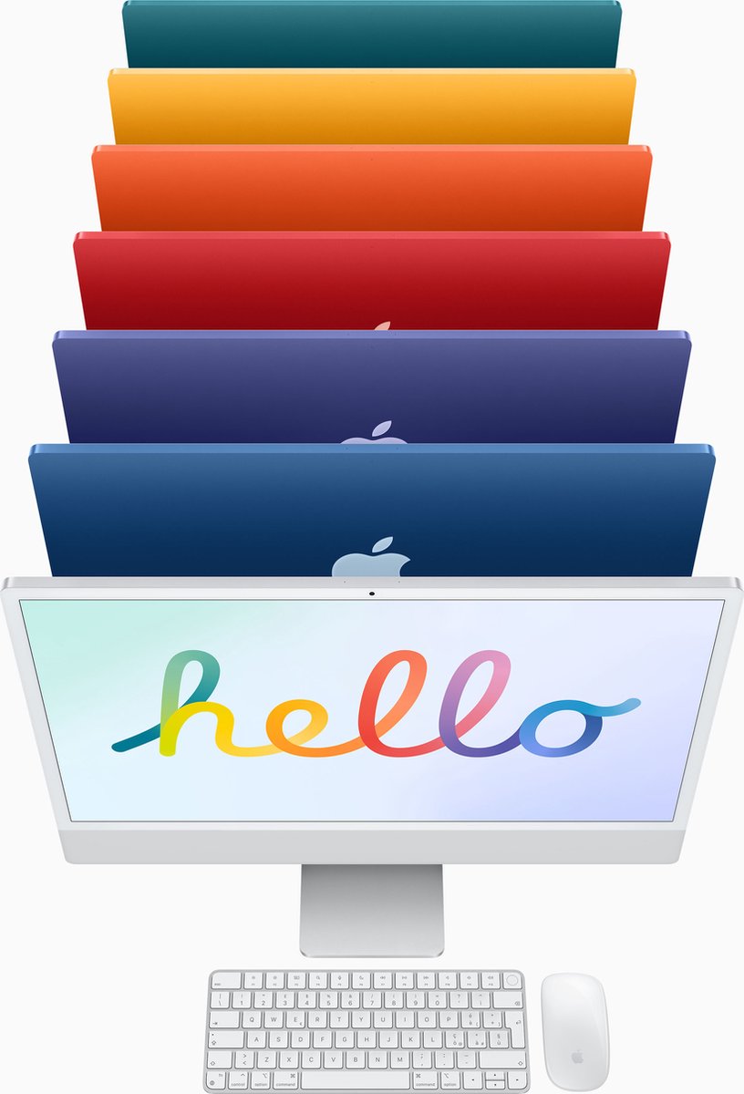 Apple iMac 24 inch M1 2021 – 8GB RAM, 256GB SSD, 8-core GPU, 4.5K Retina Display, Blauw - Afbeelding 4