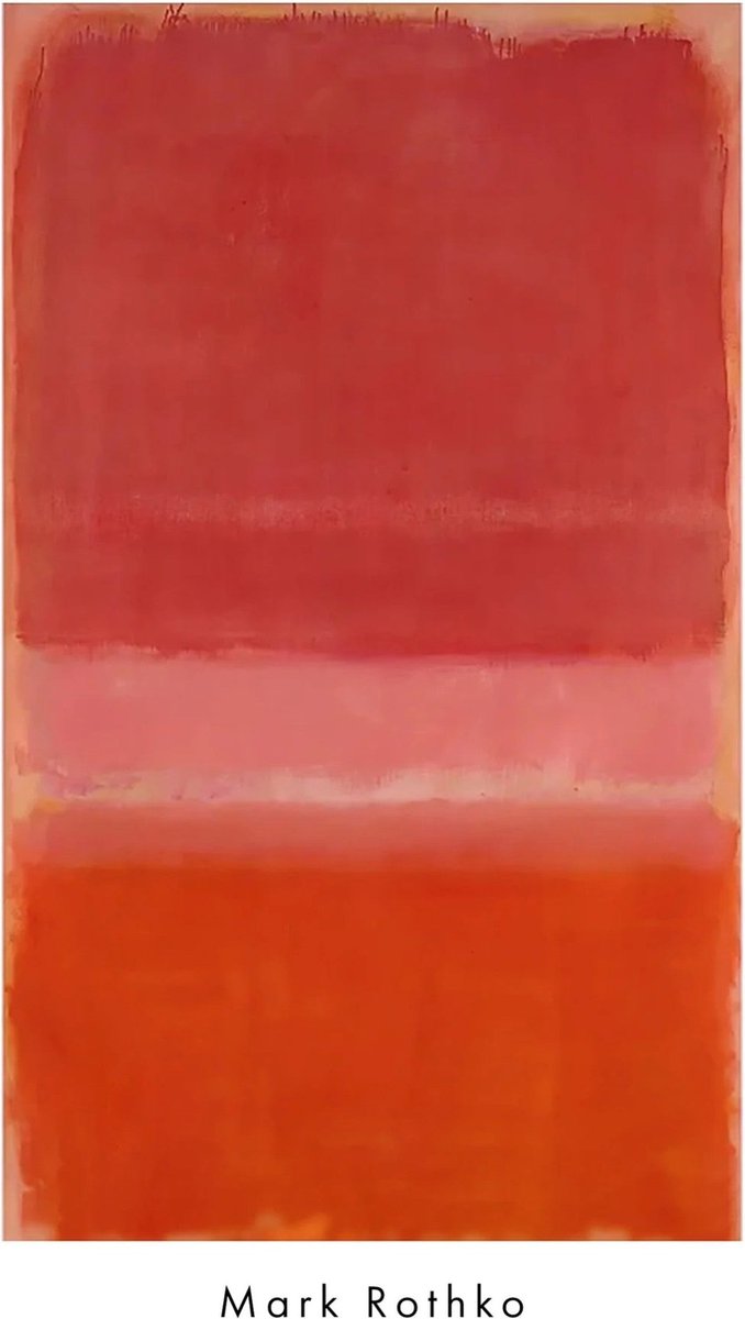 PGM Kunstdruk Mark Rothko Untitles Red 1956 56x89cm Divers