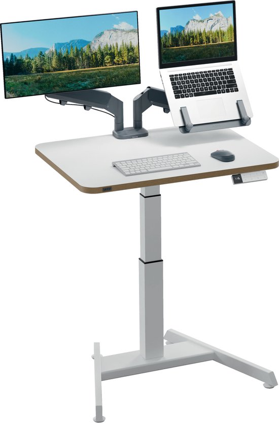 Leitz Ergo elektrisch zit-sta bureau – 80 x 60 cm – wit