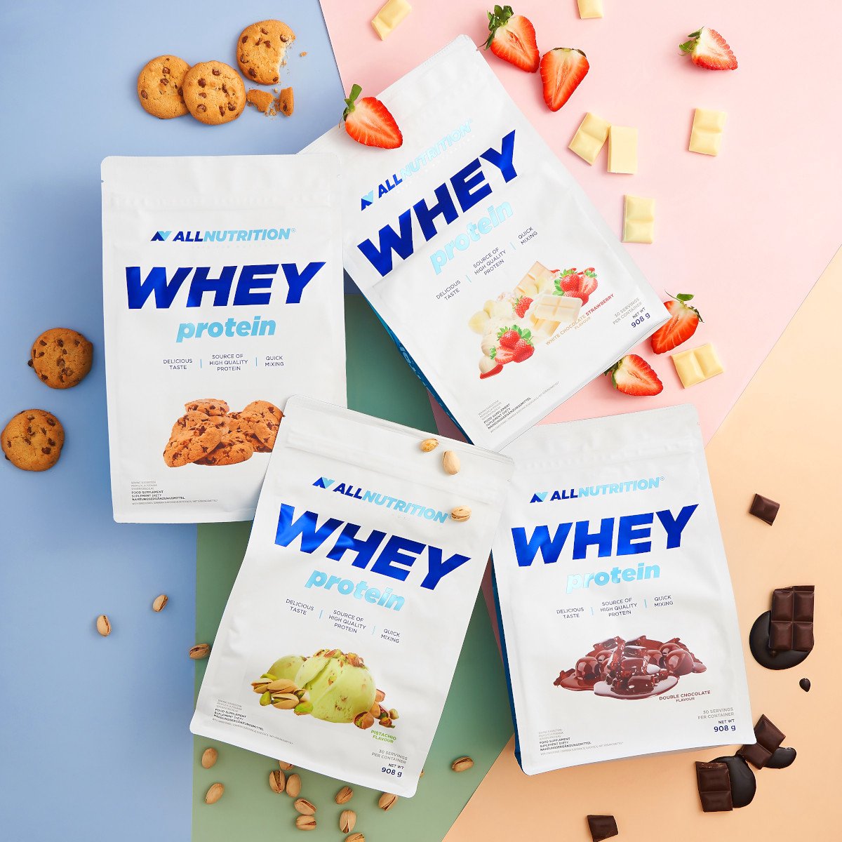 Goedkoopste AllNutrition | Whey protein | Tropical | 908gr 30 servings | Eiwitshake | Proteïne shake | Eiwitten | Whey Protein | Whey Proteïne | Supplement | Concentraat | Nutriworld