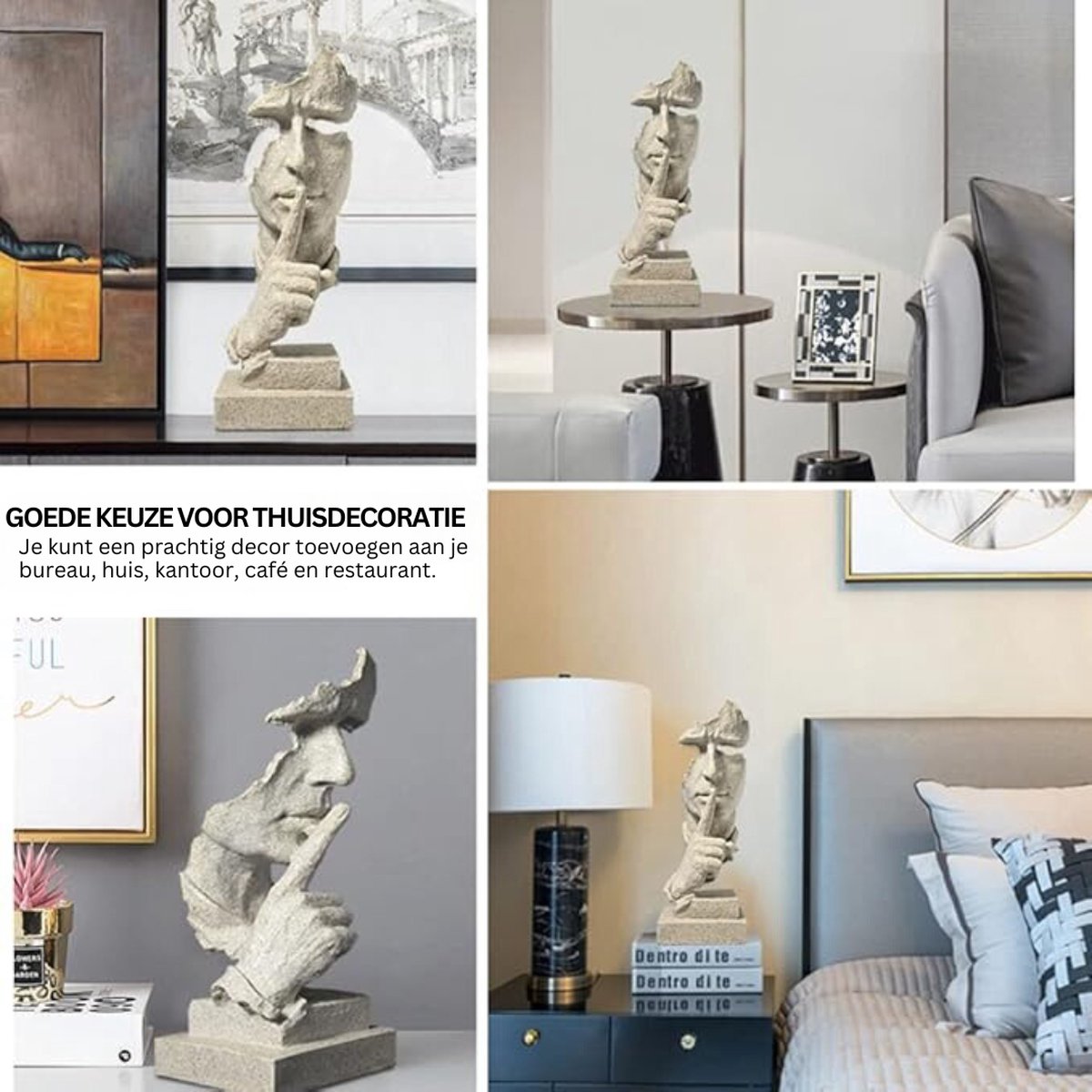 XMGZQ 2pcs Navy Blue Gold Modern Abstract Art Statue Table Decoration, Elegantes Ceramic Statue for Home Decoration Accent Cloak Bookshelf Table Decorations for Dining Room, Adornos