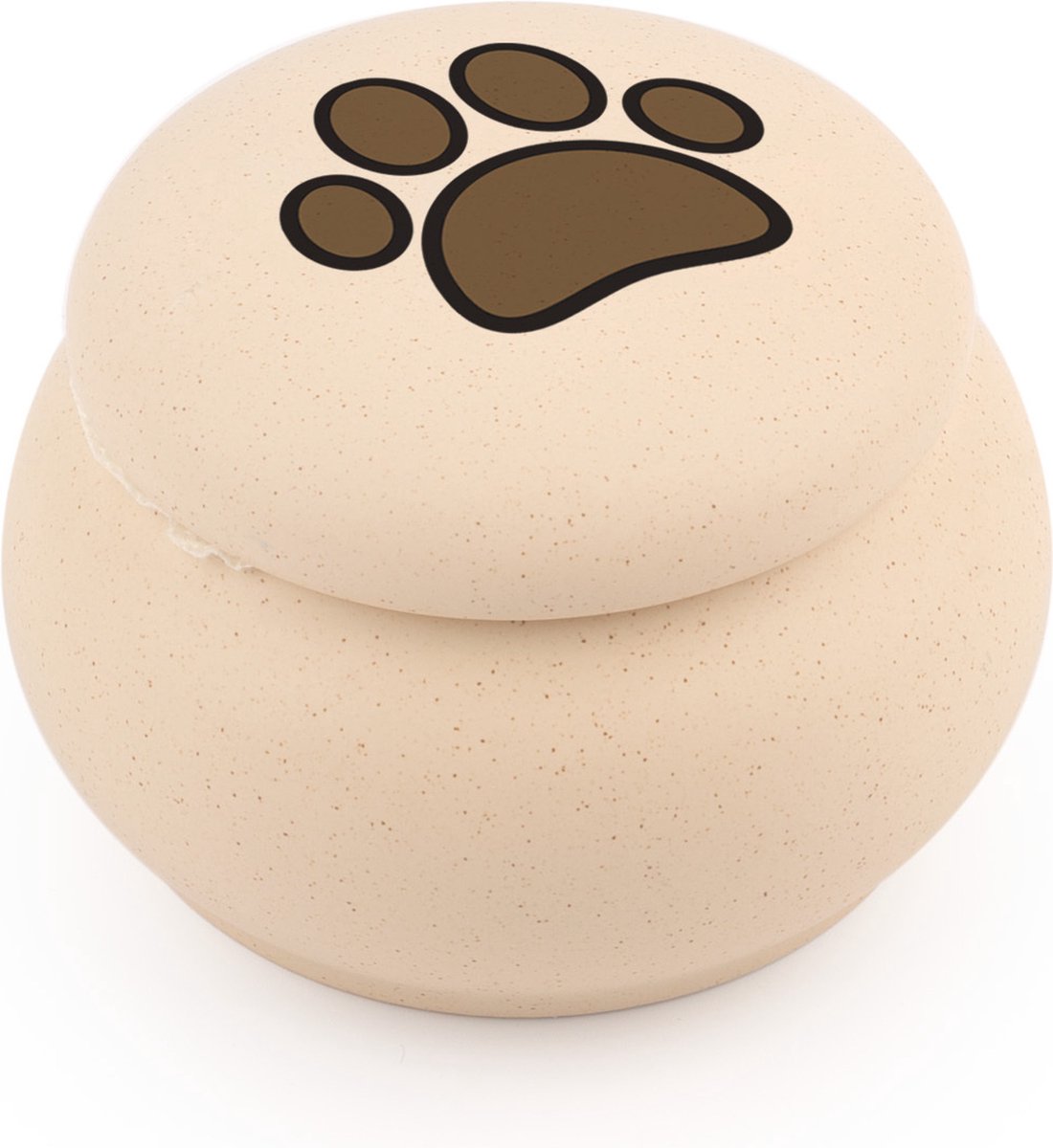 Zandstenen Mini Urn hondenpoot - Natuurlijke uitstraling - Knuffelkei gevoel - keepsake bedel cadeau